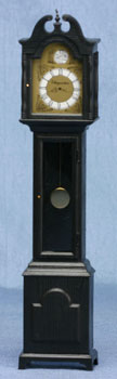 Dollhouse Miniature Grandfather Clock Kit, Black